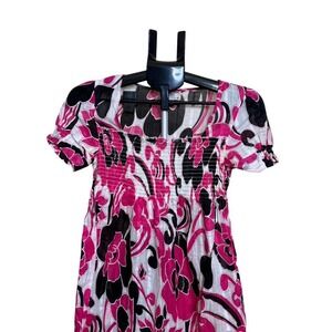 Y2K Pink Floral Babydoll Top